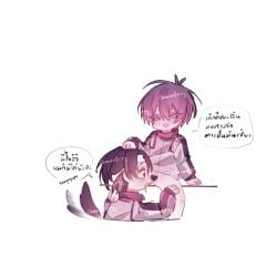 blue_lock chibi chibi_style cuntboy cuntboy/male cute cute_face cute_male eating_pussy isagi_yoichi kemonomimi male/male nijiro_nanase nxerviarxcyrus open_legs