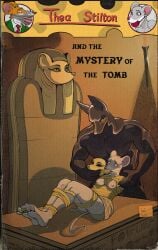 anthro anubis ball_gag bondage bound damsel deity distressed duo egyptian egyptian_mythology encasement female forfun2 gag gagged geronimo hi_res invalid_tag latex male mammal mask middle_eastern_mythology mouse mummified mummy murid murine mythology nipples parody paws peril predicament pulp pyramid rodent ruins stilton struggling thea tomb undead villian vintage wrapping