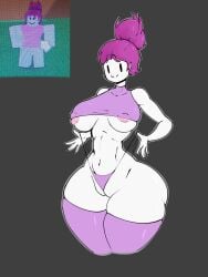 1girls 2024 areola areola_slip areolae areolae_slip arms belly belly_button big_ass big_breasts big_butt big_hips big_thighs black_eyes breasts bubble_ass bubble_butt camel_toe cameltoe crop_top eyes fat_ass fat_butt female female_focus female_only fingers hair hands hips huge_ass huge_butt huge_hips huge_thighs humanoid legs legwear medium_hair megamor no_nose panties pink_hair purple_clothes purple_clothing reference_image revealing_clothes revealing_clothing roblox robloxian skimpy skimpy_clothes skinny_waist sleeveless small_waist smile smiling solo solo_female solo_focus stomach thick thick_ass thick_butt thick_hips thick_legs thick_thighs thigh_highs thighhighs thighs thong tied_hair tight_clothes tight_clothing underboob underwear waist white_body white_skin wide_ass wide_butt wide_hips wide_thighs