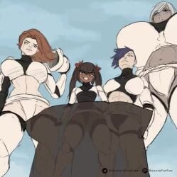 1boy 2d 2d_(artwork) 4girls catboy female_stormtrooper huge_breasts huge_cock kon_(renatoforfun) renatoforfun short_video shorter_than_30_seconds slideshow star_wars stormtrooper tagme video