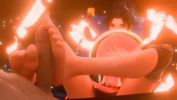 anonymous_male anran barefoot cum ejaculation feet footjob jdv overwatch pov
