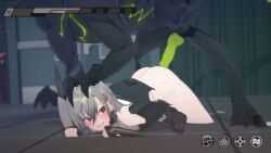 animated ass_up ethereal_(zenless_zone_zero) grey_hair head_grab hololive hololive_japan isaki_riona monster monster_on_female red_eyes sex tagme video zenless_zone_zero