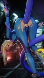 3d anal anal_sex ass blender blonde_hair blue_eyes bodysuit boots breasts cum cum_in_ass cum_inside cum_leaking female helpless legs metroid nintendo nocure21o rape samus_aran skin_tight spacecraft tentacle tentacle_rape tentacle_sex thighs zero_suit zero_suit_samus