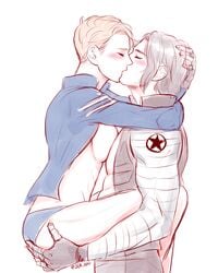 bucky_barnes captain_america female genderswap_(mtf) male marvel rao rule_63 steve_rogers straight winter_soldier