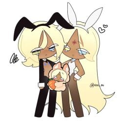 2boys 2cuntboys 2femboys accurate_art_style awakened_pure_vanilla_cookie blonde-haired_male blonde_hair bunny_costume bunny_ears bunny_headband bunny_tail bunnysuit collar collar_only cookie_run cookie_run_kingdom gem_on_forehead heart hearts_around_head light-blue_eyes long_hair long_hair_male looking_at_viewer mark_on_forehead nipple_stickers open_eyes orange_body orange_skin orange_skinned_male pure_vanilla_cookie serious serious_face serious_look sexy sexy_body sexy_clothing short_hair short_hair_male smile smiling smiling_at_viewer solo solo_cuntboy solo_focus solo_male sticker stickers truthless_recluse vanussy white_eyelashes yellow_eyes yellow_eyes_male yu_zu___za