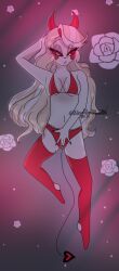 charlie_morningstar_(hazbin_hotel) cum hazbin_hotel legs_apart legs_spread teasing