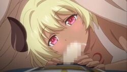 1boy 1girls animated animated big_penis blonde_female blonde_hair blowjob cum cum_in_mouth dark-skinned_female dark_skin female full_mouth hentai majin_label mosaic_censoring muma_no_machi_cornelica oral oral_sex penis pointy_ears red_eyes succubi succubus succubus_horns sucking sucking_penis tan_body tan_skin white_cum
