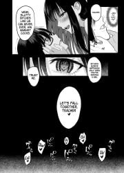 2girls ame_arare bare_shoulders betrayal black_and_white black_background defeat defeated desperate_face desperation face_grab female glasses heart heart_symbol horrified horrified_expression horror_(expression) imminent_anal imminent_fellatio imminent_mindbreak imminent_oral imminent_orgasm imminent_penetration imminent_rape imminent_sex imminent_vaginal long_hair looking_at_another looking_down losing_fight losing_mind losing_resistence loss_of_control loss_of_self lost_in_pleasure mind_break mirror_reflection moaning moaning_in_pleasure naked naked_female pleasure_face pregnant pussy reflection_focus reflective_eyes regret serizawa_yukiha shocked shocked_expression shocked_eyes smile smile_at_viewer smiley_face so_close takamine_ayako teacher teacher_and_student text toshoshitsu_no_kanojo_seiso_na_kimi_ga_ochiru_made tragic_fate tremble tremble_lines tremble_spikes trembling trembling_lines uncensored