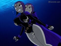 2girls ai_generated dc_comics dominant_female exostriker female female/female jscammie latex leotard lesbian_domination rachel_roth raven_(dc) rough_sex sex teen_titans underwater underwater_sex warner_brothers yuri
