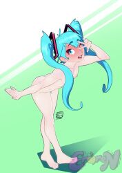 hatsune miku from vocaloid by eroren