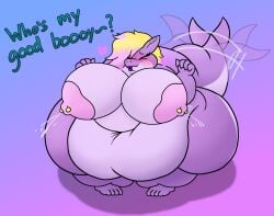 anthro areola ass belly big_areola big_belly big_breasts big_butt blonde_hair bodily_fluids breasts cookie-pone deep_navel english_text fin fin_piercing fish flustered furgonomics furry-specific_piercing futanari genderfluid hair heart_symbol hi_res highlights_(coloring) huge_belly huge_breasts huge_butt intersex lactating lips lipstick makeup marine morbidly_obese navel nipple_piercing nipples obese overweight piercing pink_highlights praise purple_body shark snow_(cookie-pone) solo tail tail_motion tailwag text thick_lips thick_tail thick_thighs trans_(lore)