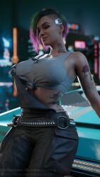 judy alvarez from cyberpunk 2077 by hellacious sundae