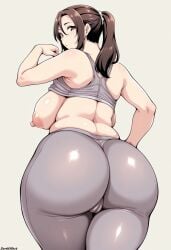 1girls ai_generated areolae ass ass_focus bbw breasts darkeffect female female_focus female_only large_breasts lips looking_at_viewer looking_back mature mature_female milf presenting presenting_hindquarters pussy rear_view solo solo_female solo_focus thick wide_hips