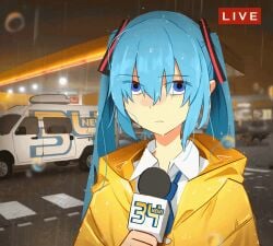 2025 2girls blue_eyes blue_hair broadcast camera camera_pov camera_view car car_sex comedic comedy dead_inside dress_shirt drill_hair female funny gas_station glass hatsune_miku implications implied_sex kasane_teto khyleri live looking_at_viewer meme microphone news_report news_reporter no_sound on_camera pressed_against_glass pressed_against_window pressed_on_glass pressed_on_window rain rain_coat raining recording shaking_vehicle silhouette silhouette_sex silhouetted_body tie twintails twitter_link twitter_username utau van vehicle vehicle_sex vocaloid wet wet_hair window