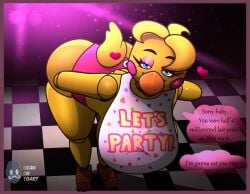 toy chica (fnaf) from five nights at freddy's by beanontoast