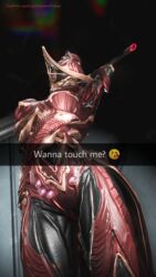 alien mesa mesa_(warframe) posing pussy snapchat suit video_games warframe warframe_captura_adventures warframetenno