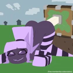 animated dibuinsano_(artist) endergirl enderwoman minecraft no_lineart patreon_url perla_(dibuinsano) simple_background tagme