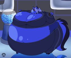 bbw big_ass big_breasts blueberry_inflation breasts bubble_butt cleavage female furry huge_ass huge_breasts inflation loona_(helluva_boss) mad_n_evil overweight tagme thick_thighs weight_gain wide_hips