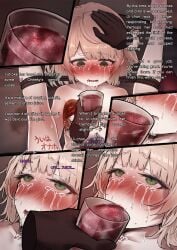 1girls amputated_breast areola areolae_piercing barbell_piercing blonde_female blonde_hair blood blood_from_nipples blush body_writing bondage breasts breasts_out bruise bruise_on_stomach bruised_stomach captured censor_bar censored completely_nude crying crying_in_pain crying_with_eyes_open cutting cutting_breast cutting_nipple debreasted degradation_text dialogue_bubble dildo drinking_blood drinking_own_blood exposed_clitoris female forced_drinking gore green_eyes guro hair_ornament headpat humiliation hurt legs_up male mind_break mutilation naked naked_female nipple_piercing nipples nude nude_female ovaries pain painful piercing pom_pom_hair_ornament pubic_hair rape rope rope_bondage ryona scared scared_expression shigure_ui_(vtuber) short_hair small_breasts sobbing tally_marks tears teenage_girl teenager tegdor terrified text tired tit_torture toilet_symbol torture translated violence virtual_youtuber vtuber writing_on_ass writing_on_belly writing_on_breasts writing_on_chest writing_on_thigh young_female