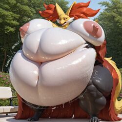 delphox from game freak by tenshi1499
