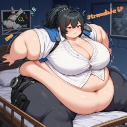 (zenless_zone_zero) 1female 1females 1girls ai_generated exposed_fat_belly fat fat_female fat_girl fat_woman female female_focus female_only hoyoverse light-skinned_female light_skin mihoyo mihoyo_technology_(shanghai)_co._ltd. new_eridu_public_security obese obese_female solo solo_female solo_focus ssbbw weight_gain weight_gain_female zenless_zone_zero zhu_yuan