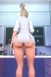 2023 3d animated ass_focus big_ass blizzard_entertainment blonde_hair bubble_butt dat_ass female female_only glasses guidugalle guimontag high_resolution highres huge_ass low-angle_view mercy no_pants no_sound overwatch pantsless shirt_only short_playtime shorter_than_30_seconds standing tagme thick_thighs video
