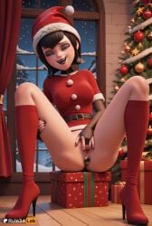 1girls ai_generated anal anal_object_insertion artist_name belt black_belt black_gloves black_hair black_lips black_nails blunt_bangs boots bottomless box breasts bridal_gauntlets christmas christmas_ornaments christmas_tree closed_eyes elbow_gloves eyeshadow female_masturbation fingerless_gloves full_body fur-trimmed_headwear fur_trim gift gift_box gloves hat hi_res high_heel_boots high_heels hotel_transylvania indoors knee_boots kneehighs lipstick makeup masturbation mavis_dracula multicolored_hair nail_polish night object_insertion open_mouth pom_pom_(clothes) pussy red_footwear red_headwear red_shirt red_socks rule34lab santa_costume santa_hat sex_toy shirt short_hair short_sleeves signature sitting small_breasts smile snowing socks solo spread_legs uncensored vampire vampire_girl vampire_teeth window wooden_floor