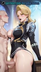 1boy 1boy1girls 1girls 2025 2d ai ai_generated anime anime_style big_breasts black_lips black_lipstick blonde_female blonde_hair blonde_hair_female breasts completely_naked completely_naked_male completely_nude completely_nude_male earrings emma_frost emma_frost_(marvel_rivals) emma_frost_(x-revolution) female half-closed_eyes hetero_sex large_breasts male male/female marvel marvel_comics marvel_rivals milf mommy naked nude penis penis_in_pussy pussy seramic_seven short_hair standing standing_missionary standing_sex taller_female thick thick_legs thick_thighs uncensored uncensored_penis yellow_eyelids