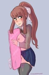 4th_wall_breaking breasts currentlytr_ash doki_doki_literature_club female huh? humping masturbation monika_(doki_doki_literature_club) pussy_juice rainbowsprinklesart solo tagme text_box wet_pussy you're_doing_it_wrong