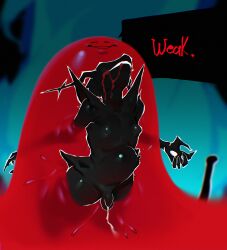 absurd_res anal anthro antlers armor black_body bodily_fluids cum deltarune dialogue duo ejaculation english_text female genital_fluids genitals hi_res horn intersex kinkykong male male/female male_penetrating nipples nubert orgasm penetration penis roaring_knight sex speech_bubble stomach_bulge text thick_thighs undertale_(series)