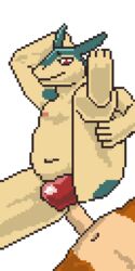 2019 anal anal_sex animated bastriw_(artist) clothing erection invalid_tag male nintendo nude penetration penis pixel pixel_art pokemon pokemon_(species) simple_background thong typhlosion video_games yaoi