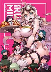 4girls 5boys ahoge_boner big_breasts blonde_hair blush bondage chibi danganronpa danganronpa_v3 glasses gokuhara_gonta harukawa_maki hat iruma_miu junkpuyo k1-b0 kaito_momota kiibo kokichi_ouma long_hair maid momota_kaito multiple_boys multiple_females multiple_girls multiple_males ouma_kokichi phone saihara_shuuichi shirogane_tsumugi straight_hair tears yumeno_himiko