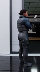 ass big_ass big_butt black_hair building counter-strike counter-strike:_global_offensive cute diver female female_only large_ass office tight_clothing tight_fit valve weapon