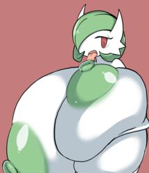 1girls breasts dress female female_only gardevoir green_hair huge_breasts hyper hyper_breasts licking_nipples nintendo petronoise pokemon pokemon_(species) pokemon_rse red_eyes self_breast_fondle self_breast_lick self_breast_sucking self_fondle self_lick self_play self_pleasure tongue tongue_out