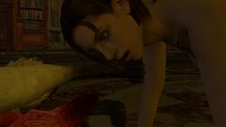 3d dark_image jill_valentine jill_valentine_(julia_voth) light-skinned_female nude resident_evil resident_evil_remake zoophilia