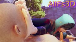 2019 3d allfs3d alternate_costume animated duo eichenwalde_(map) feet fellatio female gif graffiti_tracer large_penis lena_oxton male oral overwatch overwatch_2 soles straight tracer