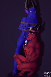 absurd_res anthro blau bondage bound domination dominatrix dragon duo female fur furry furry_only hat hexa hi_res hitachi_magic_wand nazi pussy rope slave torture wotan888