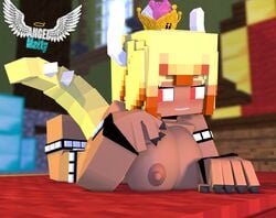 3d angel-matty angelmatty big_breasts blonde_hair bowsette character commission female genderswap mario_(series) mine-imator minecraft monster_girl new_super_mario_bros._u_deluxe nintendo nude red_eyes tagme