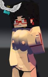 3d angel-matty angelmatty ashley_succubi big_breasts black_hair character commission female mine-imator minecraft nude red_eyes succubus tagme young