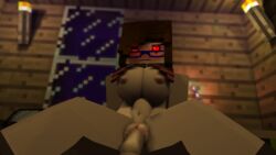 1boy 1girls 3d big_breasts brown_hair female glasses iamcringe jenny_timez minecraft nude penetration penile_penetration penis penis_in_pussy pussy riding sex stomach_bulge tagme vagina vaginal vaginal_penetration vaginal_sex young