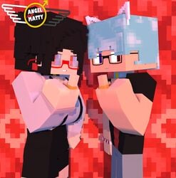 1boy 1girls 3d angel-matty angelmatty ashley_succubi bluey_alex cat_boy catboy character commission female mine-imator minecraft succubus tagme