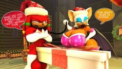knuckles the echidna from christmas by rocketspuff