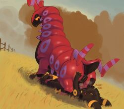 absurd_res animal_genitalia animal_penis anus butt_sniffing canine_genitalia canine_penis collar duo eeveelution feral feral_on_feral generation_2_pokemon generation_5_pokemon genitals glibnel grass hair hand_on_butt hi_res male male/male musk nintendo paws penis plant pokemon pokemon_(species) puffy_anus scolipede sniffing tail tail_motion tailwag umbreon