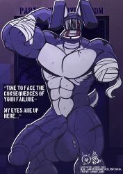 2025 absurd_res anthro balls band-aid bandage bandaged_arm big_balls big_penis breasts dialogue english_description erection eyewear featureless_breasts fist five_nights_at_freddy's five_nights_at_freddy's_2 flexing front_view fur genitals glasses hi_res horny_saint huge_cock humanoid_genitalia humanoid_penis lagomorph leporid long_ears male mammal missing_arm muscular muscular_male penis purple_body purple_fur rabbit red_eyes round_glasses scottgames small_tail solo standing stitch_(sewing) tail vein veiny_penis wire withered_bonnie