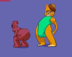adultpartypunch air_humping bulge featureless_crotch glistening_clothing imminent_masturbation imminent_sex leotard living_plushie monobutt pelvic_thrust plushie plushophilia presenting presenting_butt presenting_hindquarters satin shiny_clothes silk singlet teddy_bear