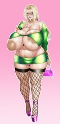 1girls accidental_exposure bbw blush bodycon braless breast_slip breasts embarrassed embarrassed_female exposed_breasts eyeshadow female fishnets gigantic_breasts gigantic_tits green_eyeshadow ineffective_clothing ineffective_skirt inverted_nipples lipstick magenta_lips magenta_lipstick massive_areolae massive_breasts massive_tits miniskirt naruto naruto_(series) older_female older_than_they_look platform_heels prostitution puffy_areola sagging_breasts saggy_breasts solo sunnysundown thong thong_panties too_small_clothes tsunade veiny_breasts wardrobe_malfunction
