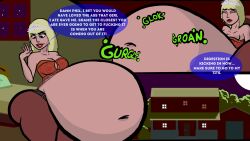 animated ass ass_expansion belly big_ass big_belly big_butt breasts cleavage digestion digestion_noises female female_pred female_prey ffsiwli_(artist) hyper hyper_belly male male_prey multiple_prey thick thick_thighs vore vore_belly weight_gain zoey_dardana