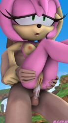 amy rose from sonic (series) by ari is very sad