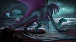 2021 animal_genitalia anus artist_logo artist_name ass aysu_(roxannetheokami) beach blue_body blue_scales cheek_frill claws closed_eyes closed_smile countershading curved_horn detailed_background dewclaw digital_media_(artwork) digital_painting_(artwork) digitigrade dorsal_frill dragon duo erection european_mythology feet female female_penetrated feral feral_on_feral feral_penetrated feral_penetrating feral_penetrating_feral finger_claws fingers frill_(anatomy) genital_slit genitals glowing glowing_anus glowing_genitalia glowing_vulva hi_res horn jadedragoness jewelry knot knotted_penis logo long_ears looking_pleasured male male/female male_penetrating male_penetrating_female membrane_(anatomy) membranous_frill membranous_wings mouth_closed multicolored_body multicolored_scales mythological_creature mythological_scalie mythology night painting_(artwork) penetration penile penile_penetration penis penis_in_vagina pointy_ears purple_body purple_claws purple_countershading purple_eyes purple_membrane purple_penis purple_scales pussy quadruped raised_tail ridged_penis rock scales scalie sex shaded side_view sky smile smooth_horn snout spread_wings star starry_sky step_position straight_horn tail tailbutt tapering_tail text toe_claws toes translucent translucent_membrane two_tone_body two_tone_scales vaginal_penetration virul vulva water western_dragon white_body white_claws white_countershading white_face white_horn white_scales wings
