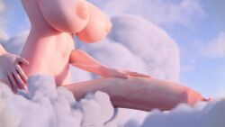 1futa 3d airplane areolae benevolent_bunny big_breasts breasts cloud erect_penis erection futa_giantess futa_only futanari giantess huge_breasts huge_cock hyper hyper_penis intersex light-skinned_futa light_skin macro nipples nude nude_futa penis
